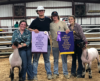 Champion and Reserve Champion Market Lambs 2021 Lawrence County, PA Champion and Reserve Champion Market Lambs<br />
2021 Lawrence County, PA